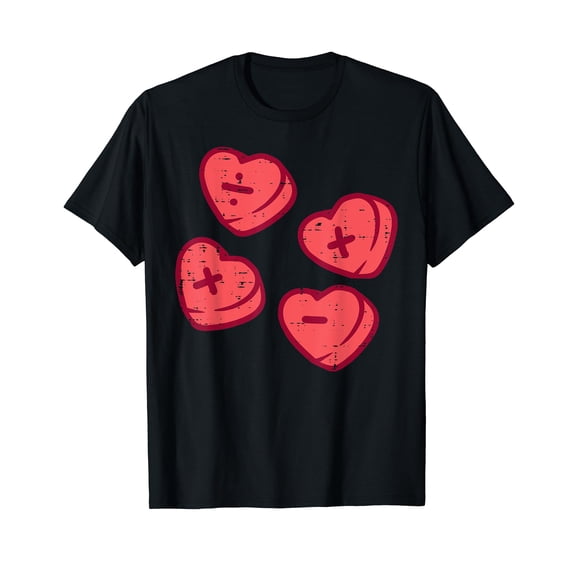 Valentines Day Math Operations Heart Teacher Men Women Kids T-Shirt