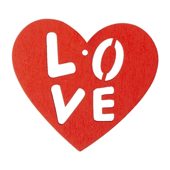 Valentines Day Natural Wood Chip Home Decor for DIY Crafts Party Decoration Creative Pendant Wall Hanging Rustic Ornaments Boho Style Home Accents Room Decoration Party Supplies Seasonal Decor