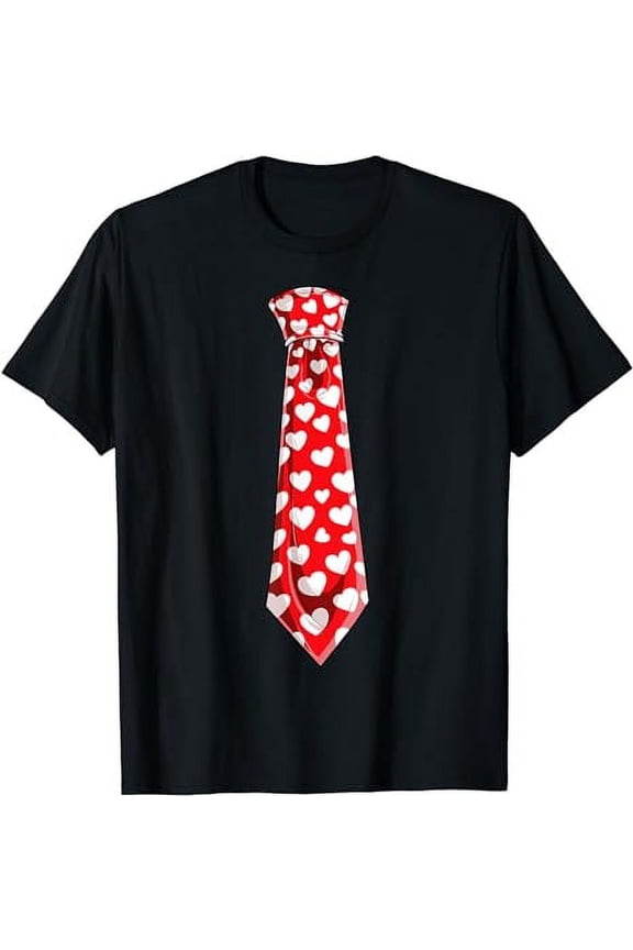 Valentines Day Neck Tie Heart Youth Boys Men Love Gifts T-Shirt