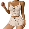 thumbnail image 1 of Valentines Day Outfit WomenValentines Pattern 2 Piece Button Down Sleeveless Lounge Sets Lounge Wear Valentine's Day Gift Sets, 1 of 4