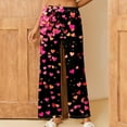 thumbnail image 1 of Valentines Day Pajama Pants For Women Trendy Heart Printed Loose Pants Wide Leg Comfy Soft Plus Size Sleeping Pants Multicolor XXXL, 1 of 6