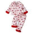 thumbnail image 1 of Valentines Day Pajamas Toddler Cute Printed Trendy Long Sleeve Shirts and Longs Nightwear Set Button Front Children Loungewear 2 Piece Pjs for Girls Kids Red,5-6 Years, 1 of 3