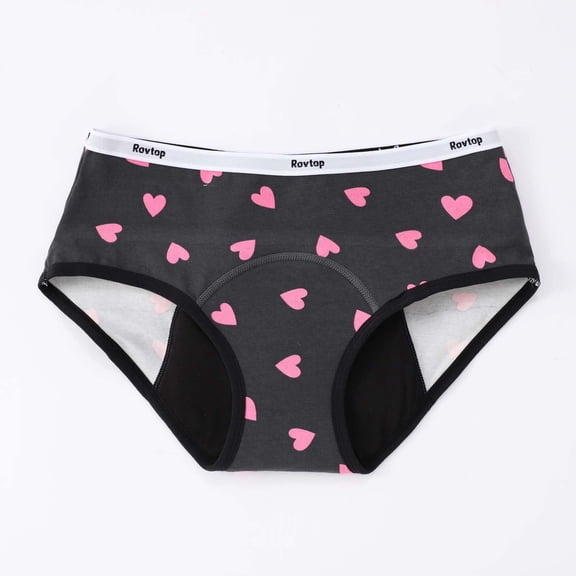 Valentines Day Panties For Women Heart Print Soft Comfortable Cute Bow Prints Underwear Funny Valentines Gifts Black XL