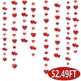 thumbnail image 1 of Valentines Day Party Decoration Red Heart Garland Heart ner for Valentines Anniversary Engagement Wedding Bridal Shower Party Supplies 4 packsBan, 1 of 6