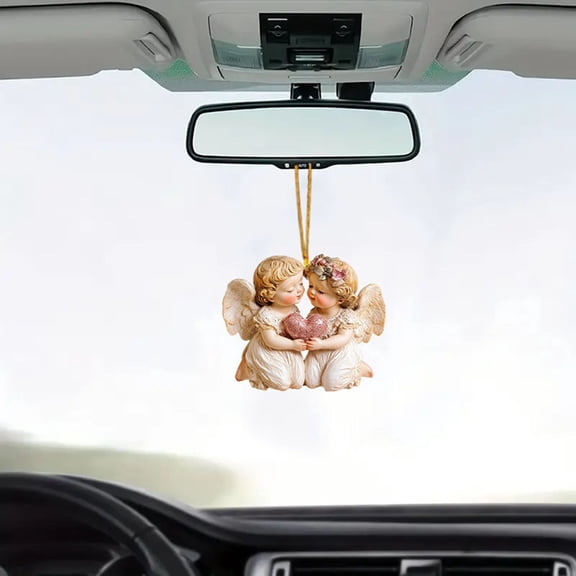 Valentines Day Party Decorations,Valentines Day Acrylic Loves Angeles Car Interior Decoration Pendant Creatives Pendant Pendant Decoration