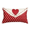 thumbnail image 1 of Valentines Day Pillow Cover 12X20 Inch/30X50cm Love Heart Decorations Holiday Farmhouse Decorative Pillow Case Decor for Home Sofa Couch (No Inner Liner Filling, Only a Pillowcase）, 1 of 5