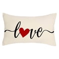 thumbnail image 1 of Valentines Day Pillow Cover 12X20 Inch/30X50cm Love Heart Decorations Holiday Farmhouse Decorative Pillow Case Decor for Home Sofa Couch (No Inner Liner Filling, Only a Pillowcase）, 1 of 4