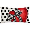 thumbnail image 1 of Valentines Day Pillow Cover 12X20 Inch Polka Dots Heart Bow Decoration Holiday Home Decorative Pillow Case for Sofa Couch Decor AA339-12, 1 of 6