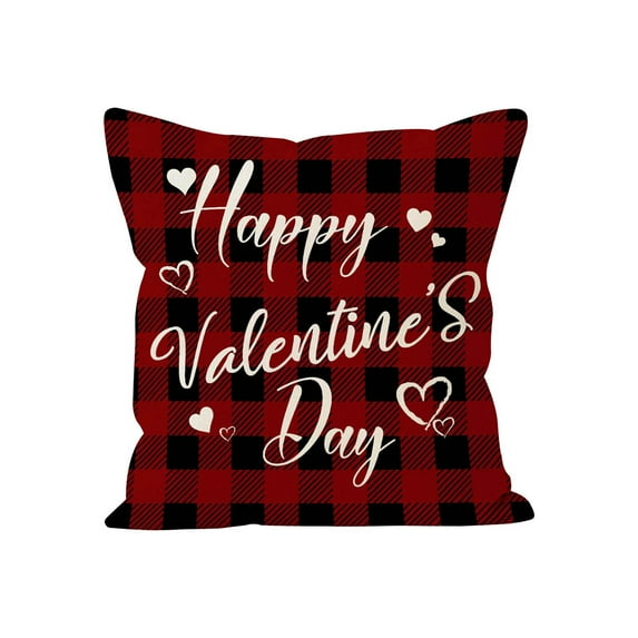 Valentines Day Pillow Cover Set for Sofa and Home Decor Made from Soft Washable Polyester Fabric Decorative Cushion Case with Hidden Zipper for Seasonal Refresh and Romantic Atmosphere Creation