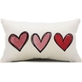 thumbnail image 1 of Valentines Day Pillow Covers 12x20 Pink Heart Valentines Day Pillows Winter Holiday Lumbar Pillow Covers 12x20 Outdoor Pillowcase for Home Decor, 1 of 6