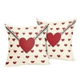 thumbnail image 1 of Valentines Day Pillow Covers 16x16 Inch Set of 2 Red Heart White Envelope Cotton Linen Decorative Throw Pillow Case Holiday Print Cushion Covers for Bedroom Sofa Living Room Chair Home Decor, 1 of 6