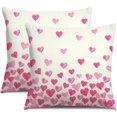 thumbnail image 1 of Valentines Day Pillow Covers 18x18 inch Set of 2 Valentine''s Day Pink Love Hearts Throw Pillow Covers for Valentines Decorations Valentines Day Cushion Cases Decoration for Sofa Couch, 1 of 1