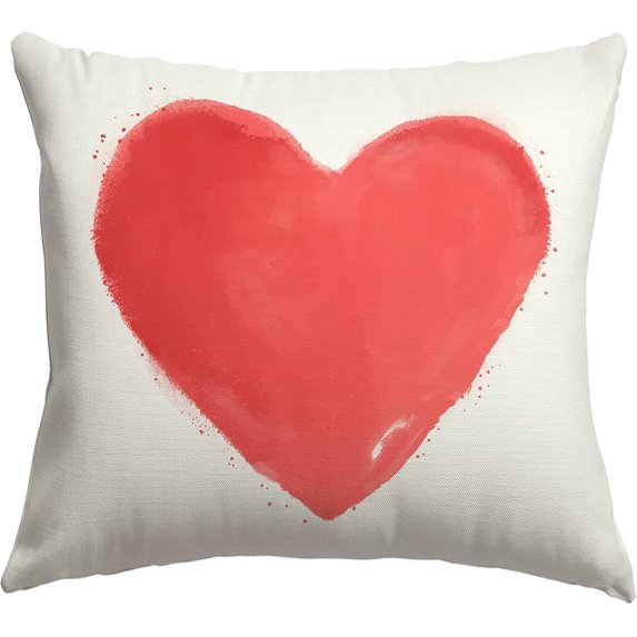 Valentines Day Pillow Covers 18x18 inch Watercolor Pink Hearts Valentines Day Throw Pillows Anniversary Wedding Cushion Case Valentines Day Decorations for Sofa Couch
