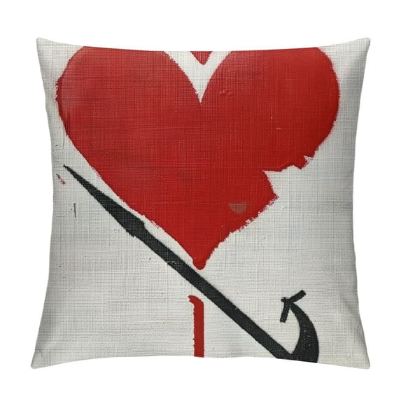 Valentines Day Pillow Covers Inch Red Throw Pillow Covers for Holiday Love Heart Wedding Cushion Covers Decoration for Sofa Decor