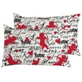 thumbnail image 1 of Valentines Day Pillow Covers Set of 2, Valentines Decorations Indoor Standard Pillow Cases with Red Cupid Pattern, Ultra Soft Throw Pillow Covers for Couch Sofa Living Room Outdoor, 1 of 6