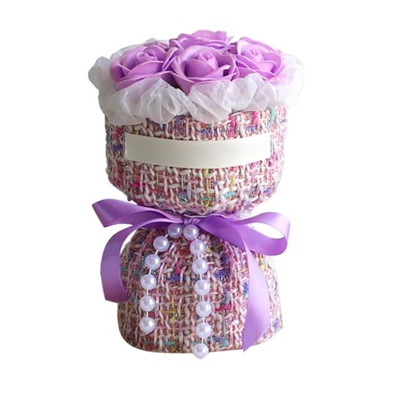 Valentines Day Pocket Rose Bouquet Mini Handhold Artificial Flower Bouquets for Birthday Wedding Proposal Decor and Holiday Gifts