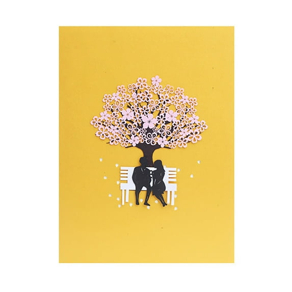 Valentines Day Pop Up Card, 3D Love Tree Hearts Couple Card, Happy Anniversary Card for Her, Wife, Husband, Him, Couple; Wedding Card, Valentines Cards, Mothers Day Card, 6x 8" Romantic Birthday Card