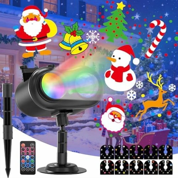 Valentines Day Projector Lights, 2026 Upgraded Brighter HD 3D Ocean Wave & Multiple Festive Themed Designs Projection Lights for Outdoor House Yard Party Decorations with Remote IP65 Waterproof
