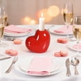 thumbnail image 1 of Valentines Day Red Ceramic Candlestick, Heart Candle Holder, Romantic Table Decoration, Wedding Decor, Valentines Day Home Decor, Valentines Day Gift, Desktop Candle Stand, 1 of 6