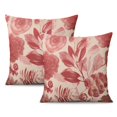 thumbnail image 1 of Valentines Day Red Heart Rose Throw Pillow Covers 18 X 18 Inch, Set Of 2, Linen Study Sofa Cushion Cover Indoor Living Room Home Decor, 1 of 7