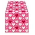 thumbnail image 1 of Valentines Day Red Heart Table Runner Festival Party Restaurant Decoration Tablecloth Mat Tea Flag for Home Living Room Kitchen Dining Decor, 1 of 6