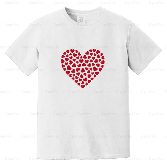 Valentines Day, Red, Love, Heart, Graphic, Cute, Gift, Funny, Holiday Comfort Color T-Shirt SW Unisex, up to 4XL