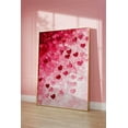 thumbnail image 1 of Valentines Day Red Pink Heart Print, Valentines Wall Art, Pink Heart Apartment Decor, Romantic Wall Art, Valentines Day Her Home Decor #2936, Stretched Canvas Size 8x12, 1 of 4