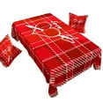 thumbnail image 1 of Valentines Day Red Plaid Tablecloth Waterproof Cotton Linen Tablecloth for Dining At Home Kitchen Table Decor Holiday Party Christmas Thanksgiving for Family Gatherings Party Supplies, 1 of 3