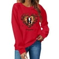 thumbnail image 1 of Valentines Day Red Shirt for Women Valentine's Day Printed Long Sleeve Sweatshirt Comfy Crewneck Vacation Tee, M, 1 of 6