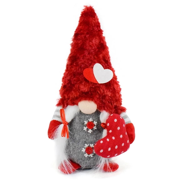 Valentines Day Redness Standing Gnomes Elf Figurine for Romantics Home Decoration