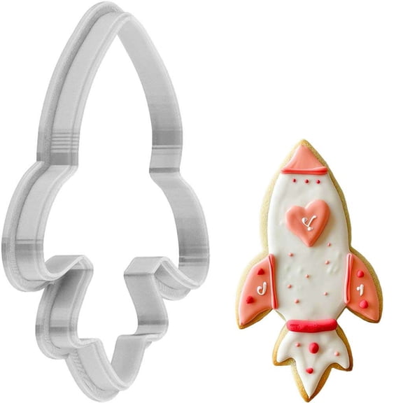 Valentines Day Rocket Heart Cookie Cutter 4 Inch Made in USA by WONDERTORY