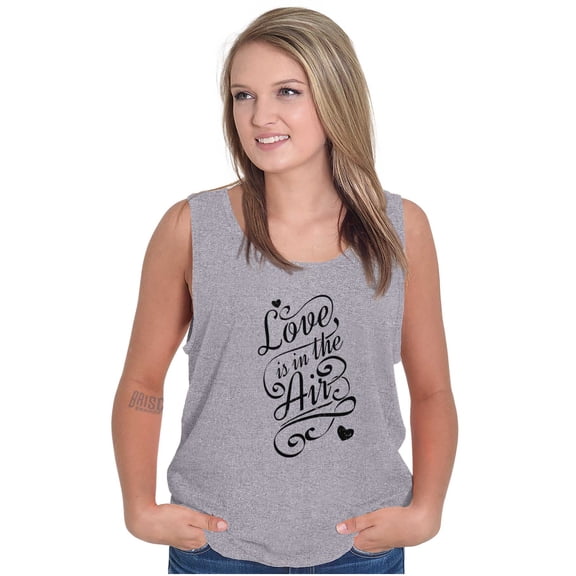 Valentines Day Romance Love In Air Womens Plus Size Graphic Tank Top Brisco Brands 2X