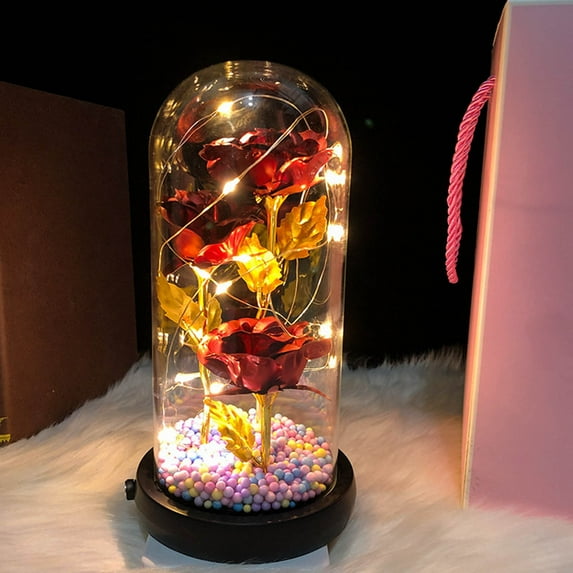 Valentines Day Roses Valentine's Day Figure, Table Decorations Valentine Mantel LED Light, Valentines Ornaments Valentines Home Decor, Valentine's Day Gifts(1PC)