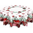 thumbnail image 1 of Valentines Day Round Tablecloth 70 Inch Red and Pink Hearts Eucalyptus Circle Table Cloth Valentine Holiday Table Cover for Party Kitchen Dinner Home Decor, 1 of 7