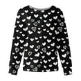 thumbnail image 1 of Valentines Day Scrub Jackets for Women Plus Size Hoilday Long Sleeve Cute Love Heart Printed Scrub Tops Loose Button Snap Front Scrubs Nursing Workwear Medical Nurse Uniform with Pockets Black 5XL, 1 of 5