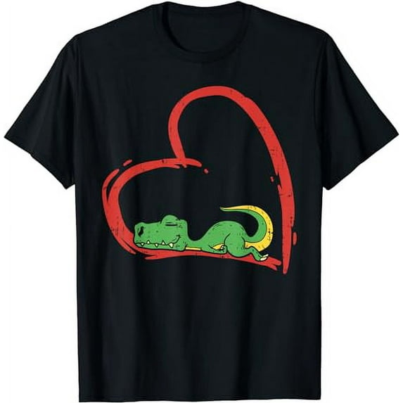 Valentines Day Shirt Funny Heart Trex Sleeping Dinosaur Boys T-Shirt