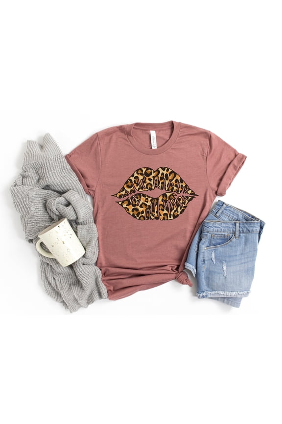 Valentines Day Shirt,Leopard heart Shirt,Valentines Day Shirts For Women,Lips Kiss Tee, Cu