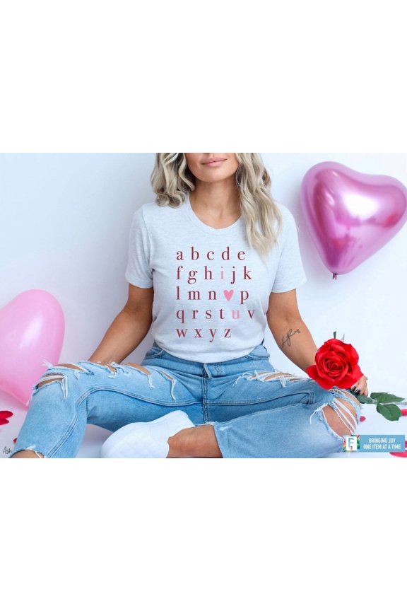 Valentines Day Shirt Love T-Shirt Couple Shirt Cute Valentines Day T-shirt Heart Tee Singles Day Shirt Valentines Day Her All Size S-5Xl