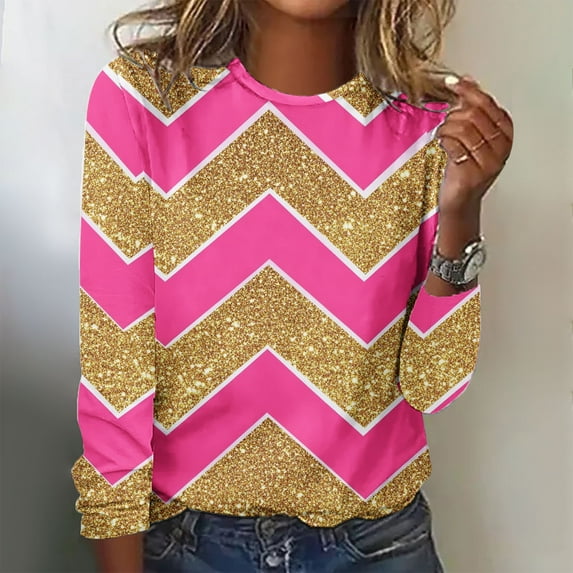 Valentines Day Shirt Women, Womens Long Sleeve Blouses Casual, Fashion Women's Valentine's Day Print Top Loose Comfortable Long Sleeved T-Shirt Crewneck Tops Shirt