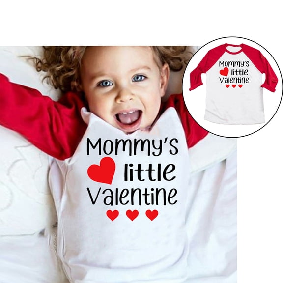 Valentines Day Shirts Girls Long Sleeve Graphic Tops Crew Neck Casual Pullover Top 4-5 Years Shirts Boys