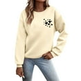 thumbnail image 1 of Valentines Day Shirts Women Cute Candy Couple Love Heart Print Casual Sweatshirts Valentine Gift Holiday Relaxed Fit Blouses, 1 of 4
