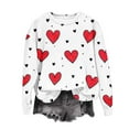 thumbnail image 1 of Valentines Day Shirts Women Heart Graphic Long Sleeve Shirt Loose Crewneck Sweatshirt Valentines Womens Tops Spring Outfits for Women 2026, 1 of 5