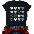 thumbnail image 1 of Valentines Day Shirts for Women 2025 Short Sleeve Crewneck Tshirts Lightweight Shirts Love Heart Printed Tee Shirts, 1 of 3