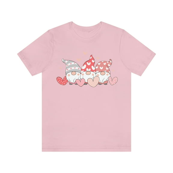 Valentines Day Shirts for Women Cute Gnomes T-Shirt Heart Printed Shirt