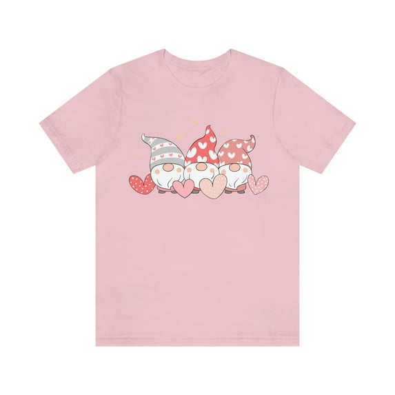 Valentines Day Shirts for Women Cute Gnomes T-Shirt Heart Printed Shirt