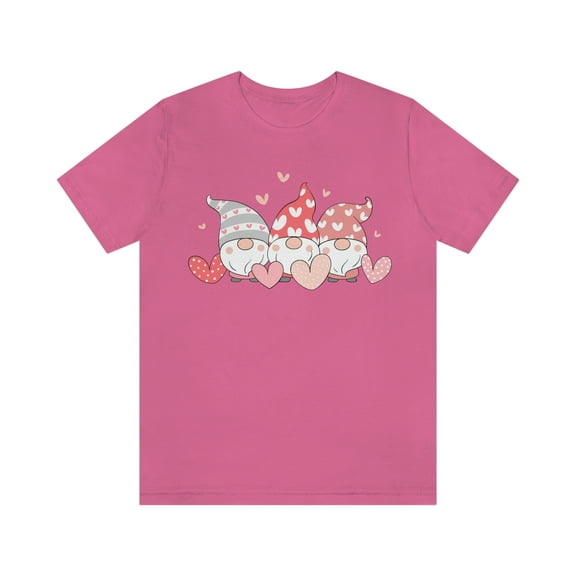Valentines Day Shirts for Women Cute Gnomes T-Shirt Heart Printed Shirt