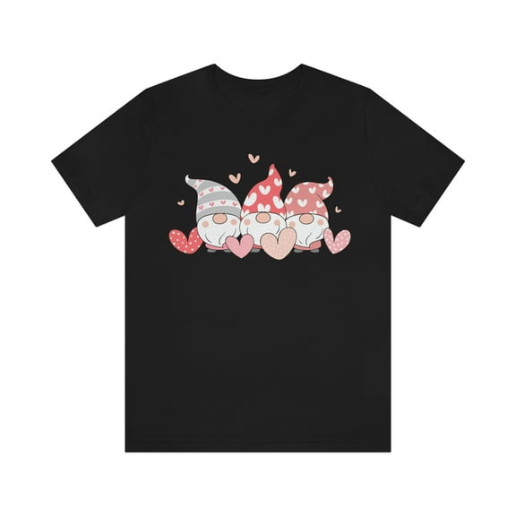 Valentines Day Shirts for Women Cute Gnomes T-Shirt Heart Printed Shirt