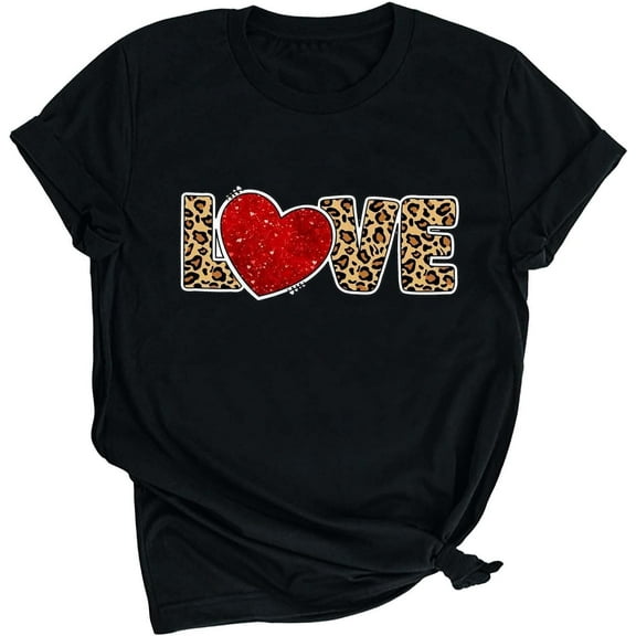 Valentines Day Shirts for Women Cute Love Heart Shirt Valentine Tee Valentine's Gifts Casual Hearts Tops Blouses