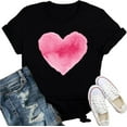 thumbnail image 1 of Valentines Day Shirts for Women Cute Love Heart T-Shirt Romantic Valentine Tee Tops, 1 of 7