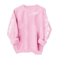 thumbnail image 1 of Valentines Day Shirts for Women Oversized Fleece Sweatshirts Heart Graphic Tops Crew Neck Casual Pullover Sweater, 1 of 4